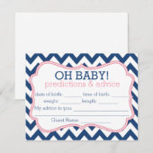 Kaart voor nakomelingen en roze Chevron (Voorkant / Achterkant)