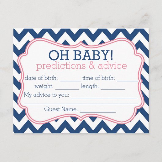 Kaart voor nakomelingen en roze Chevron (Voorkant)