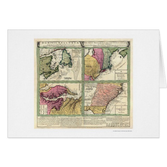 Kaart voor Newfoundland & East Coast 1760 (Voorkant Horizontaal)