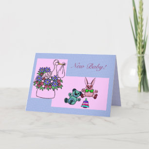 Kaart voor nieuwe babyaankondiging