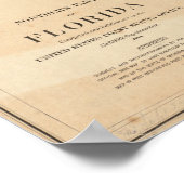  kaart voor Noord-Florida Poster (Hoek)