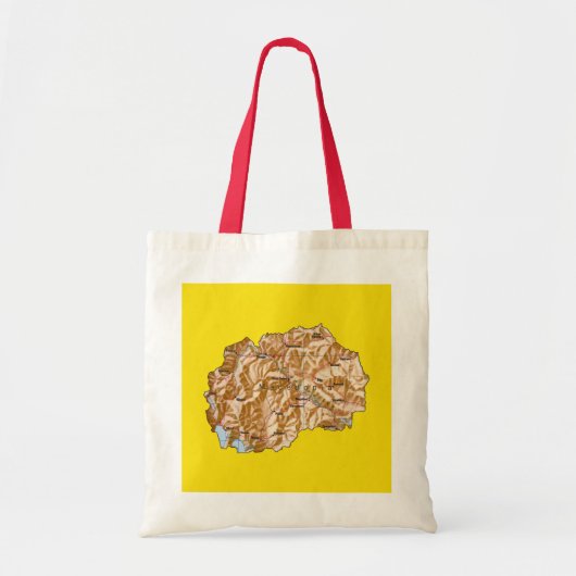 Kaart voor Noord-Macedonië Tote Bag (Voorkant)
