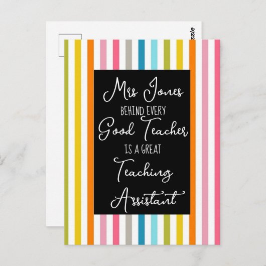 kaart voor onderwijsassistent (Voorkant / Achterkant)