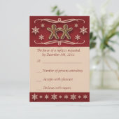 Kaart voor ontbijtKerstmis RSVP-respons (Staand voorkant)