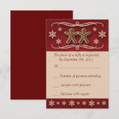 Kaart voor ontbijtKerstmis RSVP-respons (Voorkant / Achterkant)