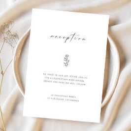 Kaart voor ontvangst van een zwarte en witte bruil