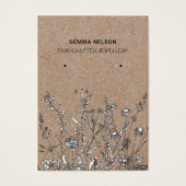 Kaart voor oormerking ・ Rustic Kraft Wildflower (Voorkant)