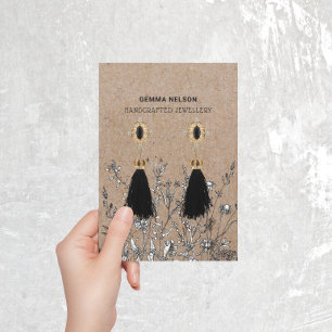 Kaart voor oormerking ・ Rustic Kraft Wildflower