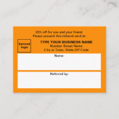 Kaart voor Oranje verwijzing van winkel of winkel (Voorkant)