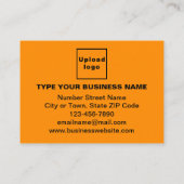 Kaart voor Oranje verwijzing van winkel of winkel (Achterkant)