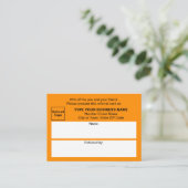 Kaart voor Oranje verwijzing van winkel of winkel (Staand voorkant)