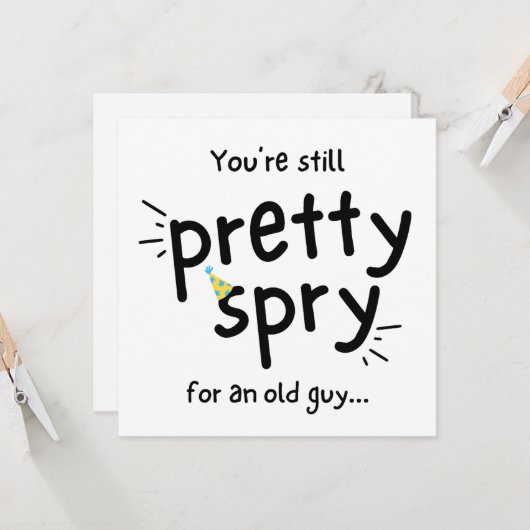 Kaart voor oude man  (Voorkant / Achterkant in situ)