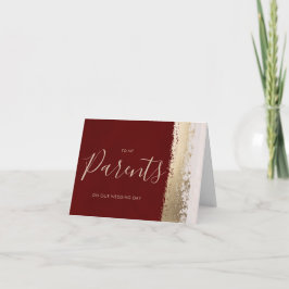 Kaart voor ouders, Bourgogne, Gold Foil