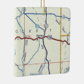 kaart voor Ozona TX Keramisch Ornament (Rechts)