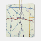 kaart voor Ozona TX Keramisch Ornament (Links)