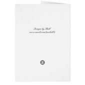 Kaart voor Paarse Floral Table (Achterkant)