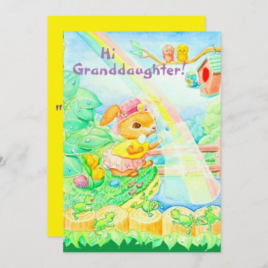 Kaart voor paaskinderen (Voorkant / Achterkant)