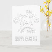 Kaart voor paaskleuren voor kinderen (Gele Bloem)