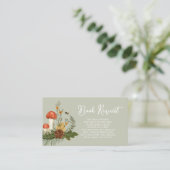 Kaart voor paddenstoel Baby shower Book Request En (Staand voorkant)