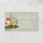 Kaart voor paddenstoel Baby shower Book Request En (Voorkant)