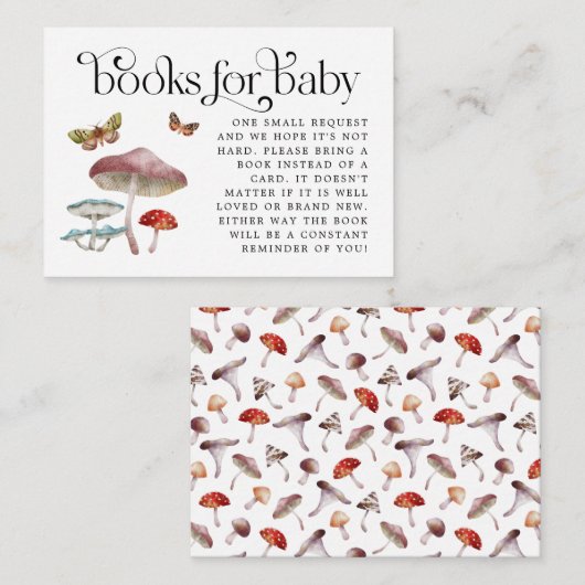 Kaart voor paddenstoel Book Request Enclosure (Voorkant / Achterkant)