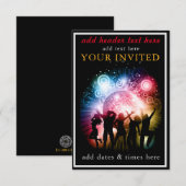 Kaart voor partijuitnodigingen (Voorkant / Achterkant)