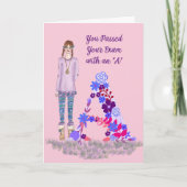 Kaart voor Passed Exam met een "A" (Voorkant)