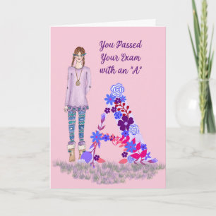 Kaart voor Passed Exam met een "A"