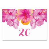 Kaart voor penseelttafel met Hibiscus Floral Weddi (Achterkant)