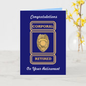 Kaart voor pensionering politieambtenaar (Gele Bloem)