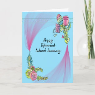 Kaart voor pensionering van de secretaris van de s