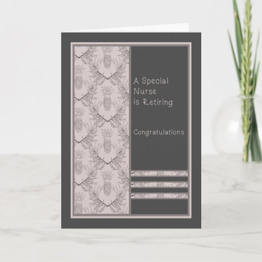 Kaart voor pensionering van een speciale verpleegs (Voorkant)