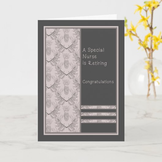 Kaart voor pensionering van een speciale verpleegs (Gele Bloem)