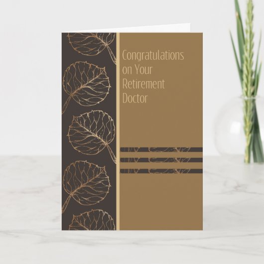 Kaart voor pensionering voor een arts (Voorkant)