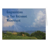 Kaart voor pensionering voor een meteoroloog (Voorkant Horizontaal)