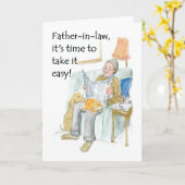 Kaart voor pensionering voor een schoonvader (Gele Bloem)