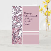 Kaart voor pensionering voor je grote baas (Gele Bloem)