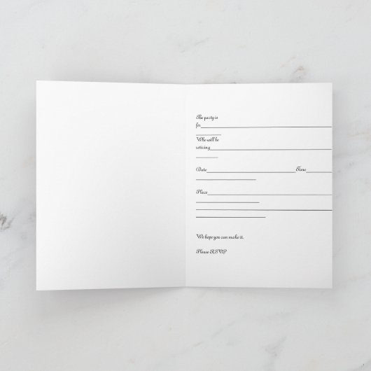 Kaart voor pensionering voor partij, Vrouw (Binnen)