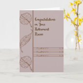 Kaart voor pensionering voor verpleegsters (Gele Bloem)