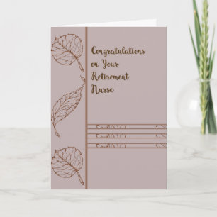 Kaart voor pensionering voor verpleegsters