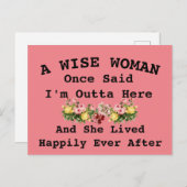 Kaart voor pensionering voor vrouwen Haar (Voorkant / Achterkant)