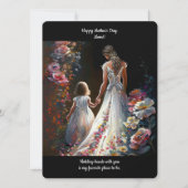 Kaart voor persoonlijke illustratie van Floral mam (Voorkant)