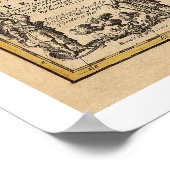 Kaart voor Perzië - Arabië - 1721 Poster (Hoek)