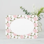 Kaart voor platte notering of roze roze roze rozen (Staand voorkant)