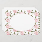 Kaart voor platte notering of roze roze roze rozen (Voorkant / Achterkant)