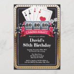 Kaart voor pokerspelen Casino Birthday uitnodiging<br><div class="desc">Poker-speelkaart Casino Gold-verjaardagsuitnodiging. Casino-thema gouden glitter-uitnodiging,  18e 20e 21e 30e 40e 50e 60e 70e 90e 100e,  elke leeftijd. Voor verdere aanpassing,  te klikken gelieve de knoop "van de Aanpassing het"en ons ontwerphulpmiddel te gebruiken om deze sjabloon te wijzigen.</div>