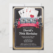 Kaart voor pokerspelen Casino Birthday uitnodiging (Voorkant)