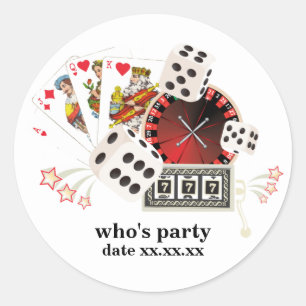 Kaart voor pokerspelen, casino's, stickers