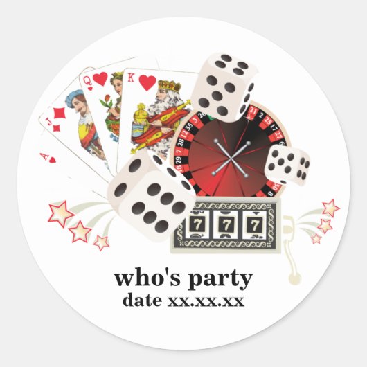 Kaart voor pokerspelen, casino's, stickers (Voorkant)