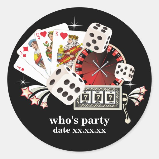 Kaart voor pokerspelen, casino's, stickers (Voorkant)